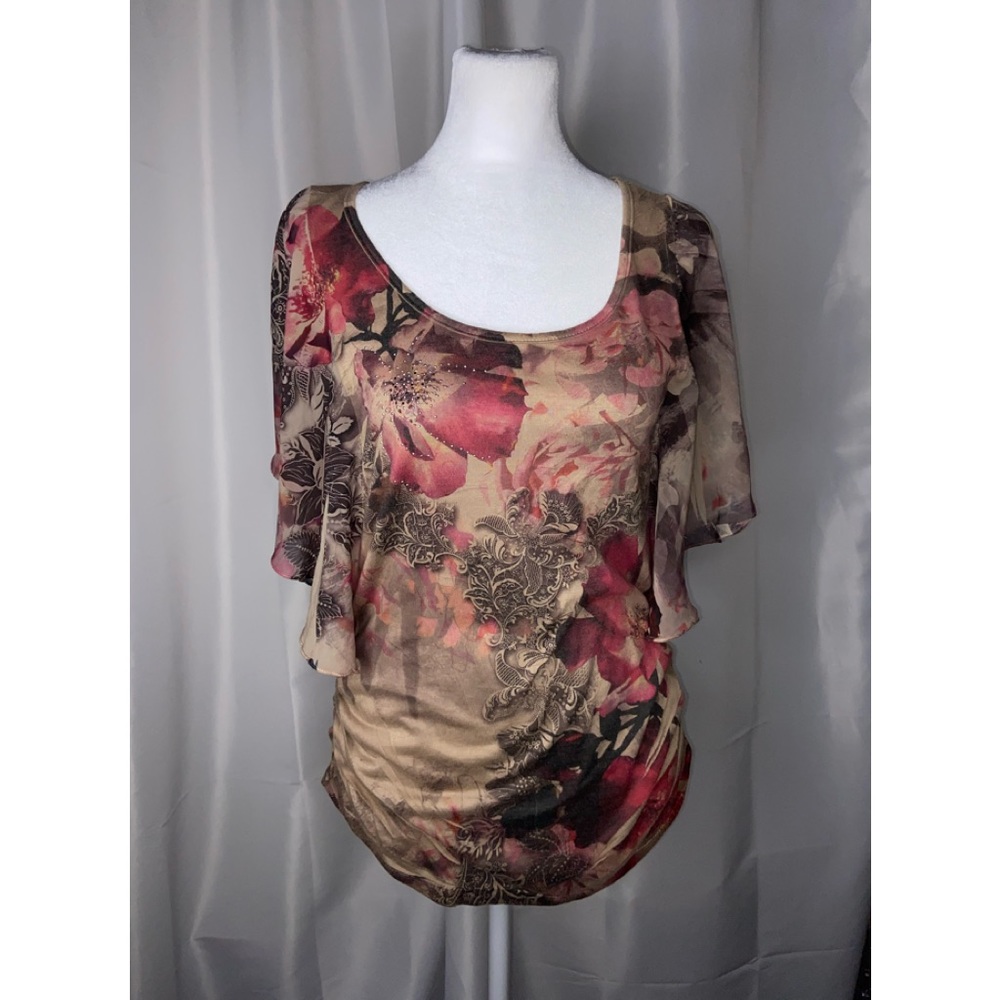 Expresso Floral Top size S.     (O)